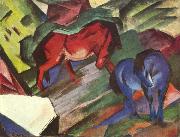 Franz Marc Red and Blue Horse (mk34) oil painting artist